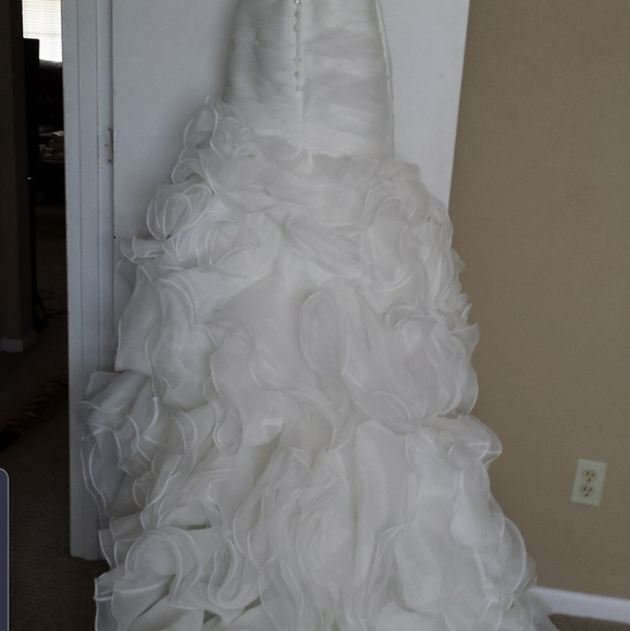 Mermaid Sweetheart Ivory Silver Bridal Dress - Picture 2 of 6